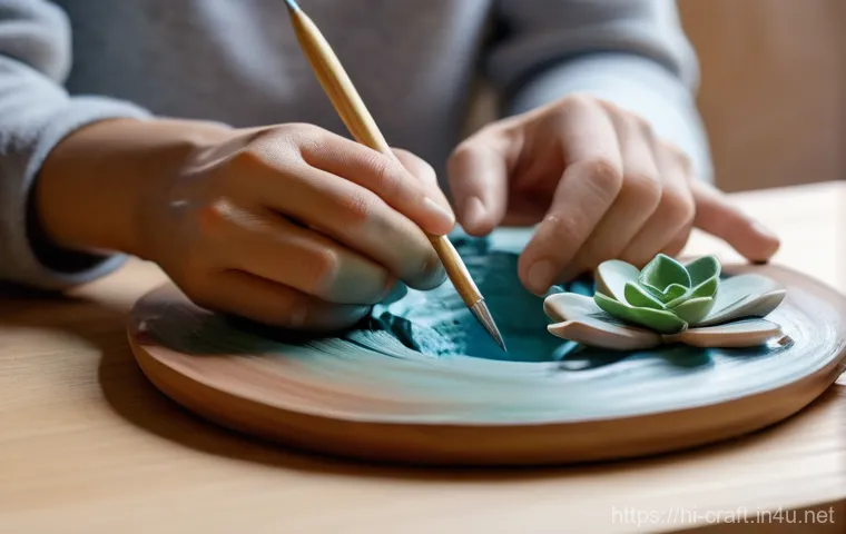 수공예 미니 공예 - Prompt 1: Serene Micro-Crafter at Work**