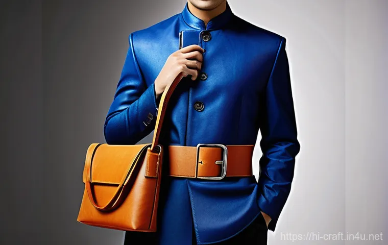 수공예 레더 공예 - **Prompt: Timeless Leather Legacy**
    "An elegant, medium-shot image showcasing a well-loved, rich...