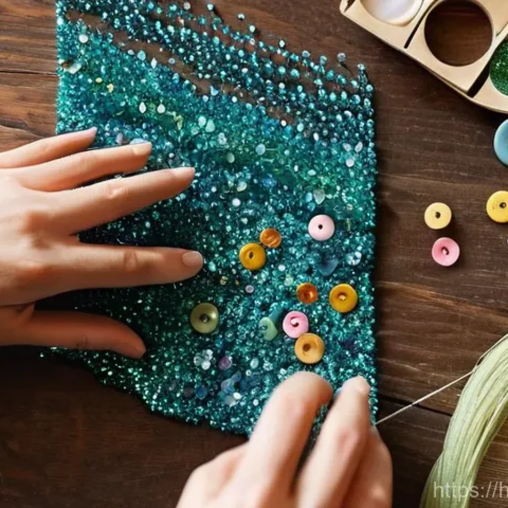 수공예 액자 제작 - **A creative hobbyist's hands crafting a personalized photo frame.** The scene features a close-up o...